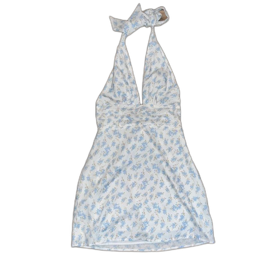 Princess Polly floral halter mini dress